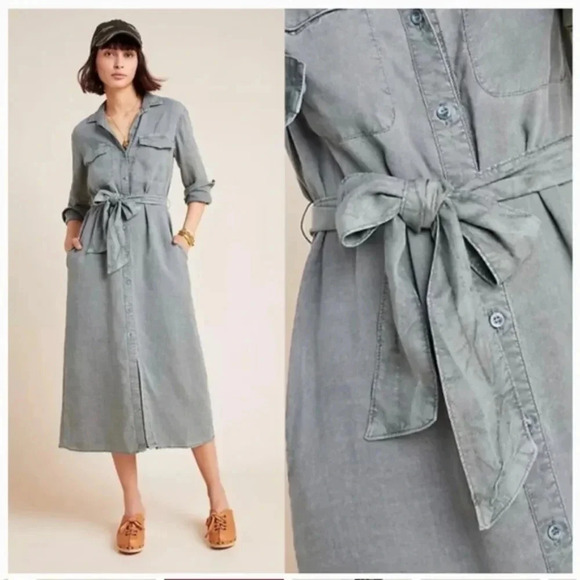 Moving Sale! 💘 By Cloth & Stone Chambray Hearth Shirtdress - Picture 2 of 10